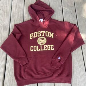 Boston College Hoodie Sweatshirt Women’s Champion Maroon  Medium